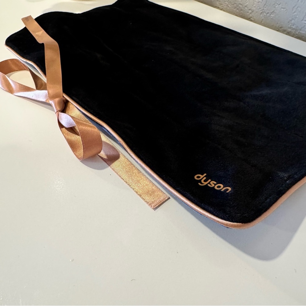 Dyson Corrale Straightener Heat Resistant TRAVEL POUCH ONLY Blue Gold Velvet - Picture 2 of 4